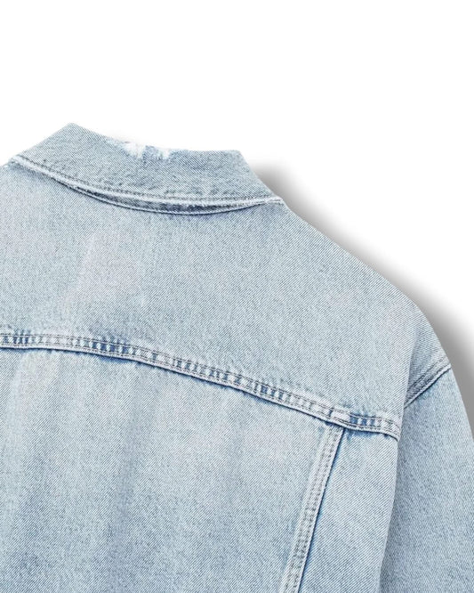 Vintage Crop Denim Jacket - Casual Chic