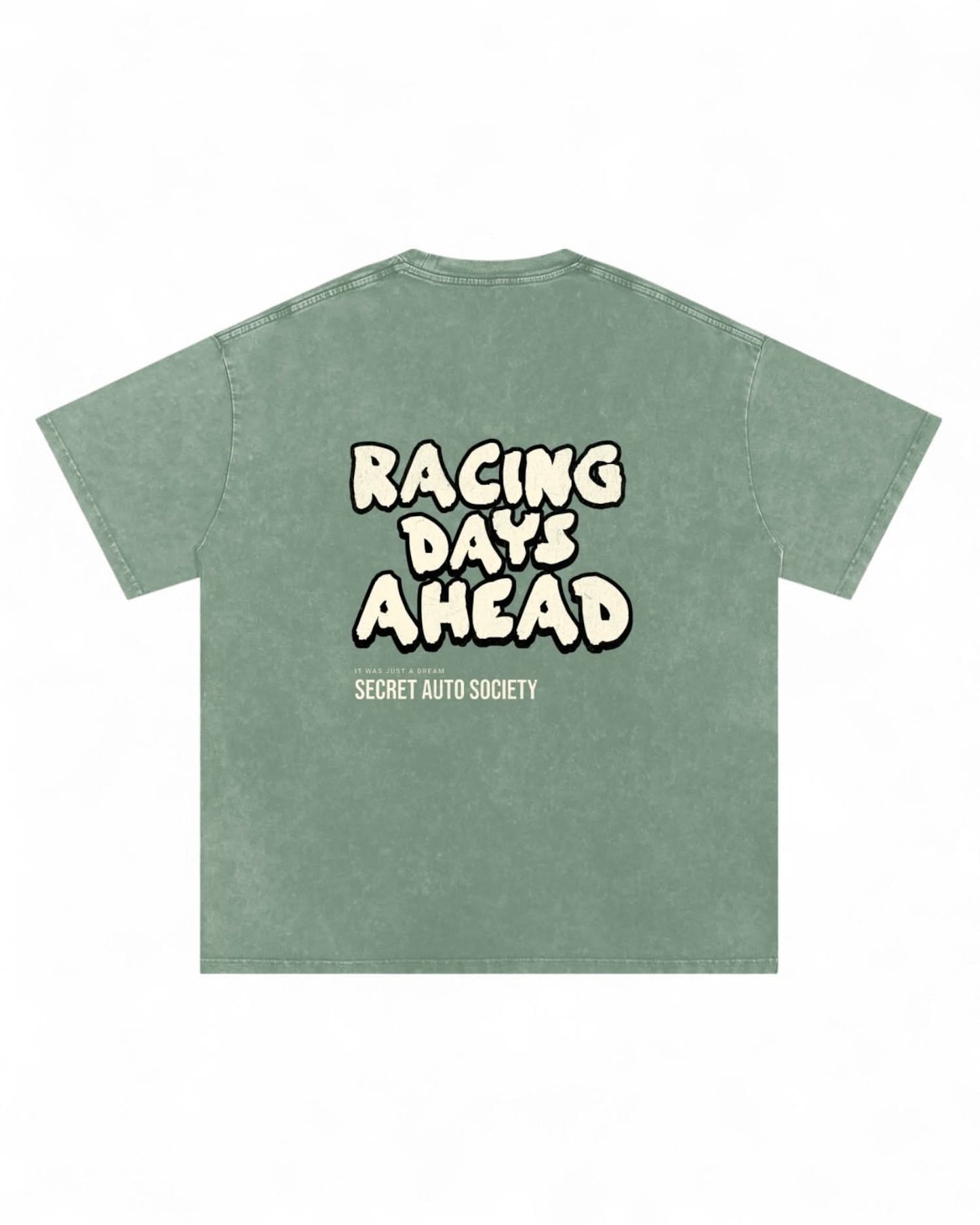 Acid Wash Oversize Tee - Racing Days