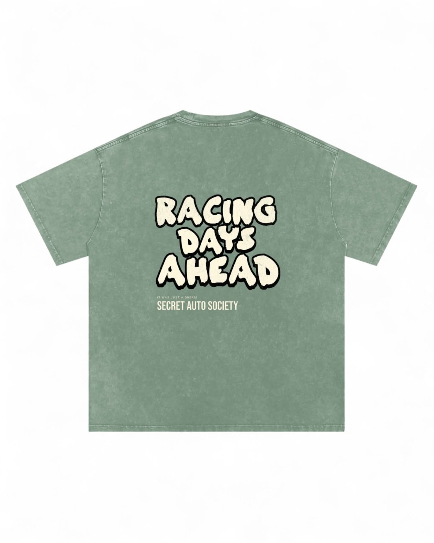 Acid Wash Oversize Tee - Racing Days