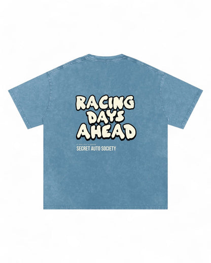 Acid Wash Oversize Tee - Racing Days