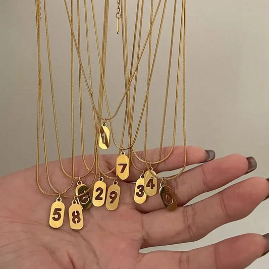 Number Pendant Necklace