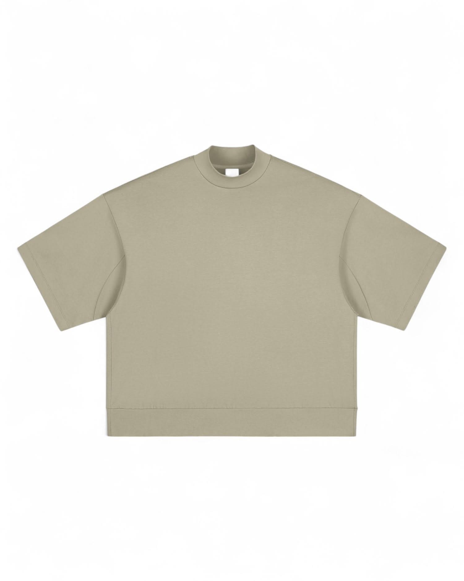 Oversized Mock Neck Tee - Urban Streetwear