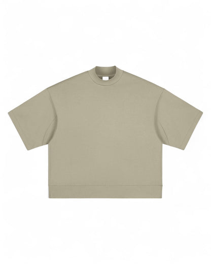 Oversized Mock Neck Tee - Urban Streetwear
