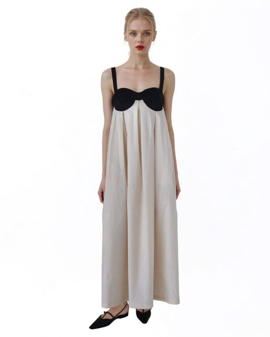 Patchwork Maxi Dress – Backless Summer Chic