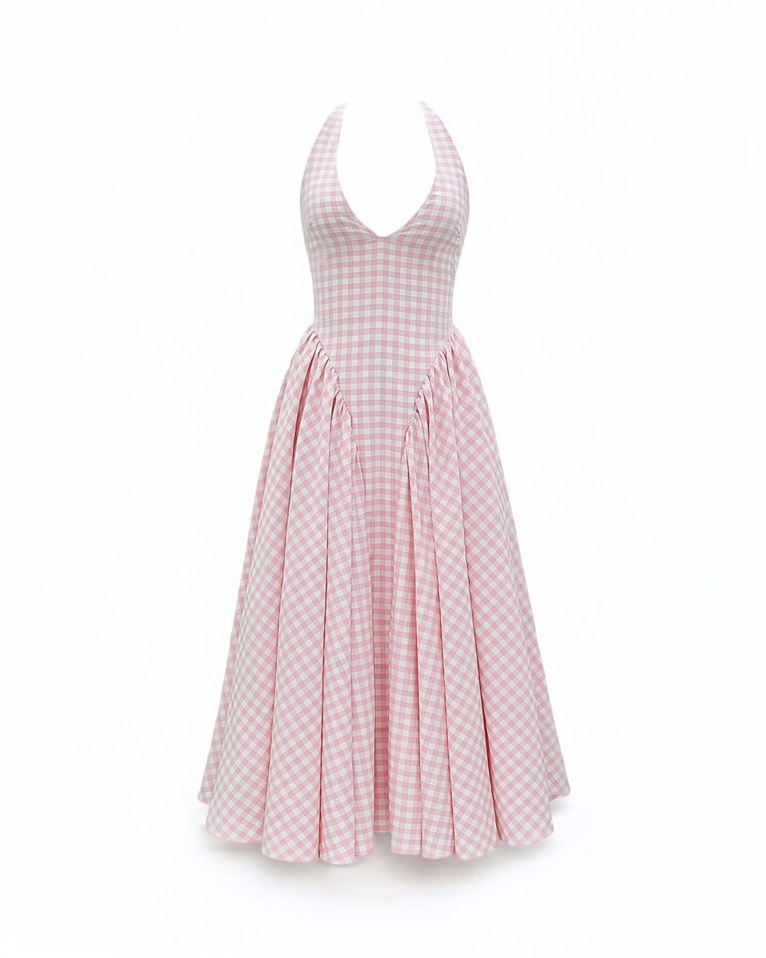 Pink Plaid Dress - Chic Style