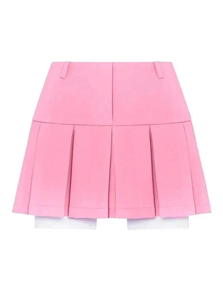  Pink Pleated Skirt Only