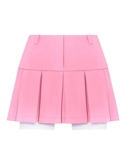  Pink Pleated Skirt Only