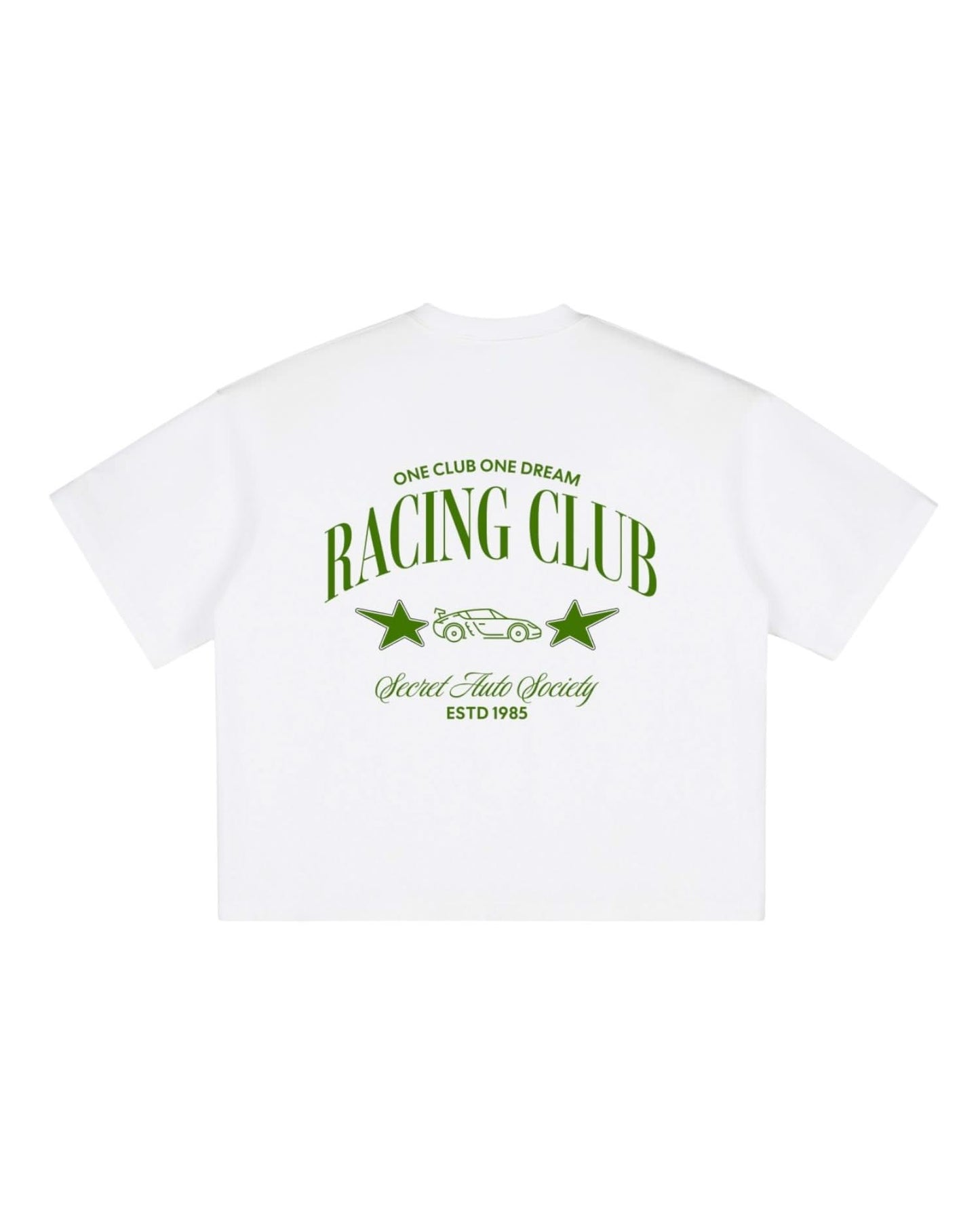 Racing Club Green Vintage Washed Boxy Tee - Casual Comfort Style