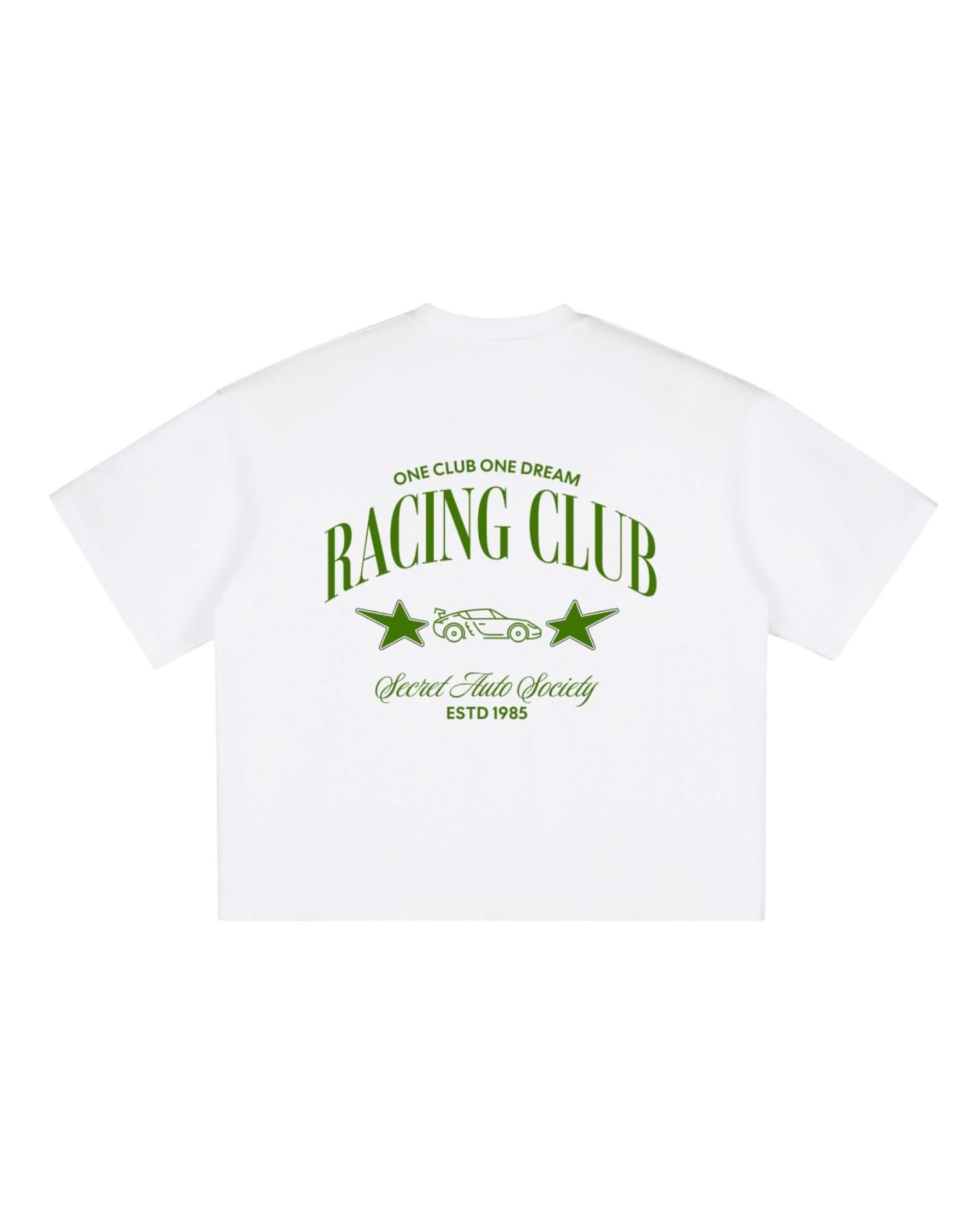 Racing Club Green Vintage Washed Boxy Tee - Casual Comfort Style