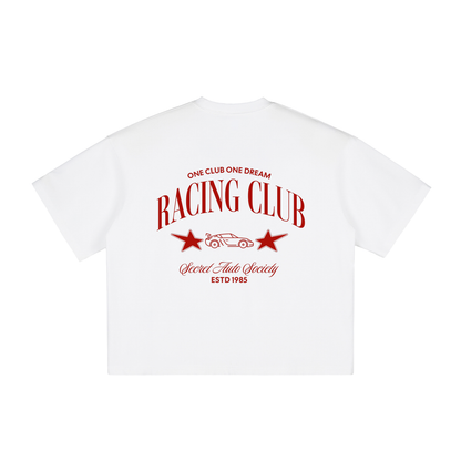 Racing Club Vintage Washed Boxy Tee - Casual Cool Style