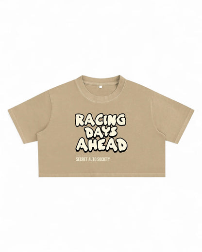 Racing Days Ahead Crop Top - Sporty Chic