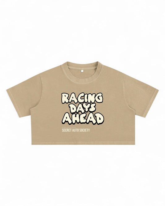 Racing Days Ahead Crop Top - Sporty Chic