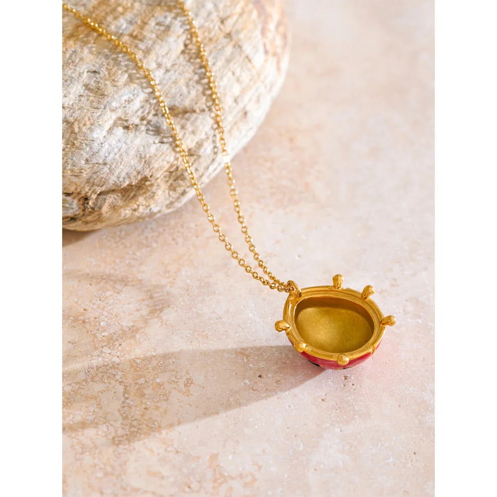 Red Ladybug Pendant Necklace - Fashion Statement