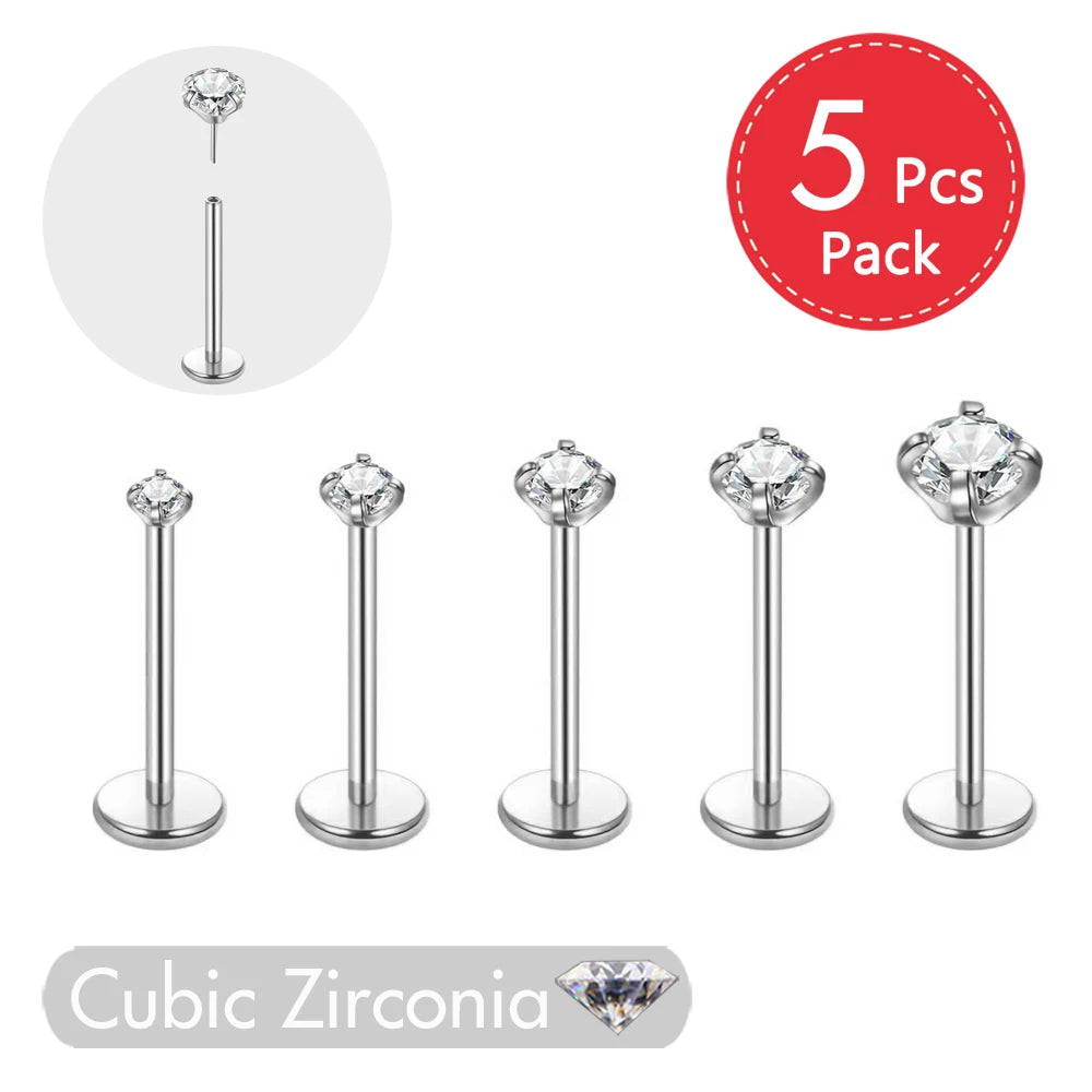 Piercing Jewelry Set - 5 Pieces
