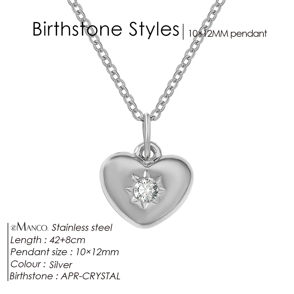 Silver Heart Pendant Necklace