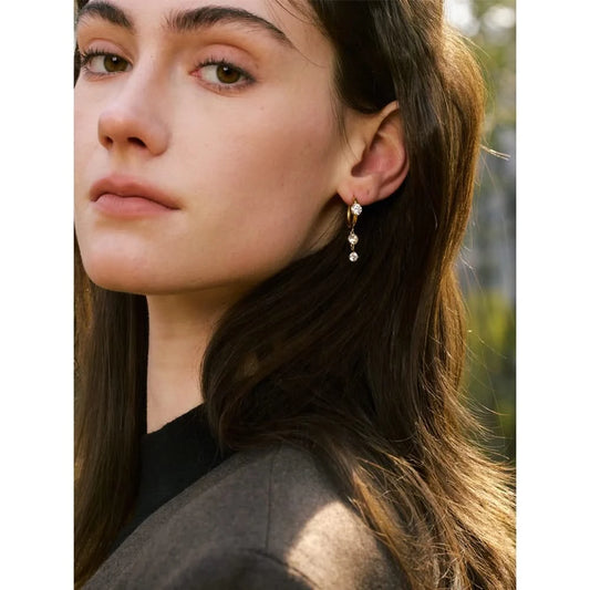 Chic CZ Drop Earrings – Elegant Jewelry Style - additional view 6