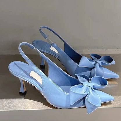 Stiletto Bow Sandals - Summer Fashion Fabulous