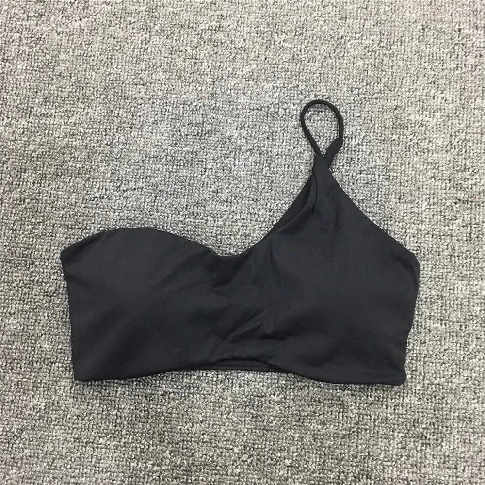 Black Single Strap Bra
