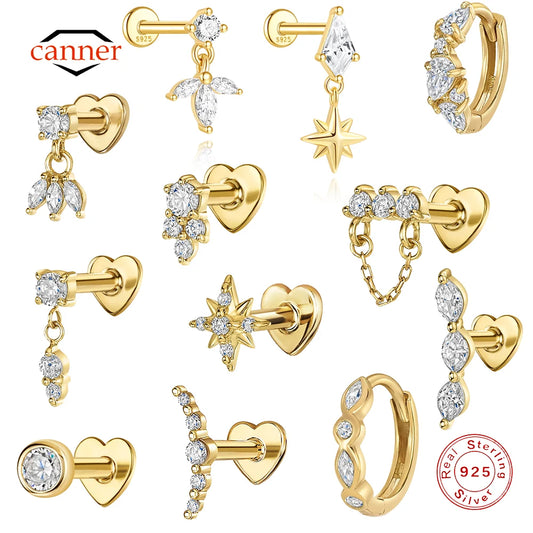 Sterling Silver Star Stud Earrings - Chic Everyday Accessory