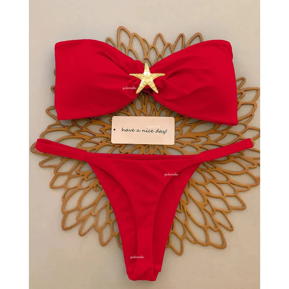 Bikini Bandeau Sexy para Playa - Colección 2025 