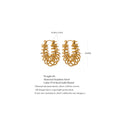 Size details of Gold Metal Winding Chunky Hoop Earrings