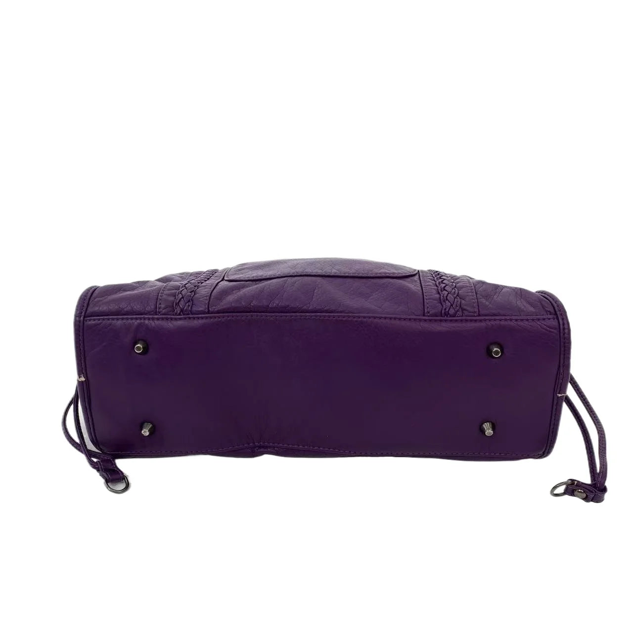 Purple Braided Crossbody Tote