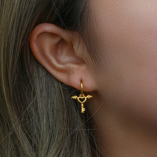 Eden Heart Hoop Earrings