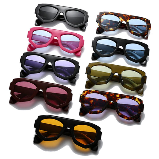 Irregular Square Sunglasses - Retro Shades UV400 - lifestyle photo