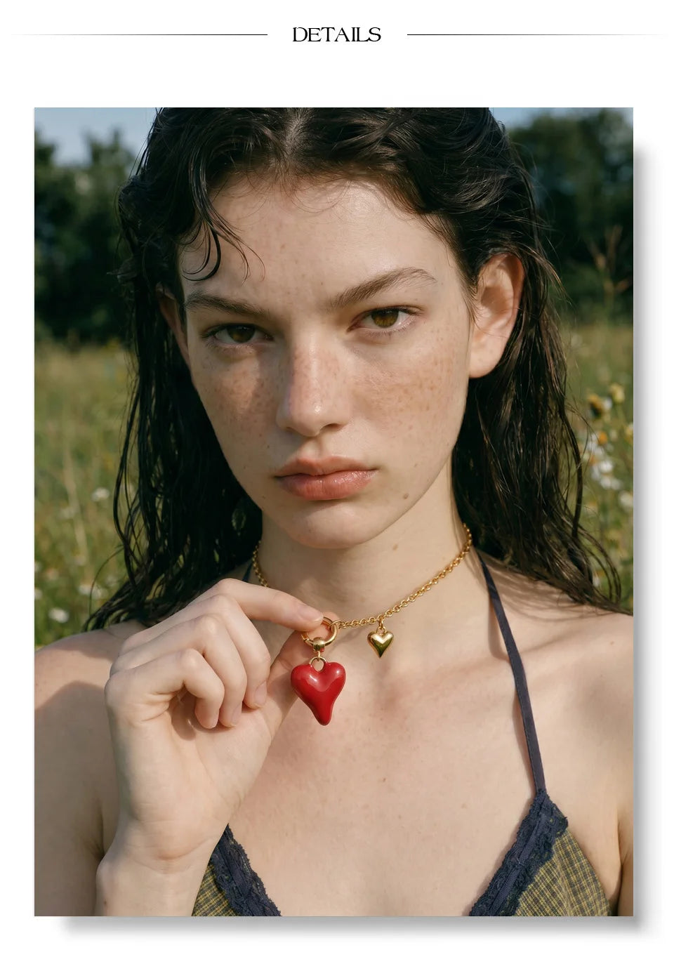 Enamel Heart Drop Necklace product image 11 of 16