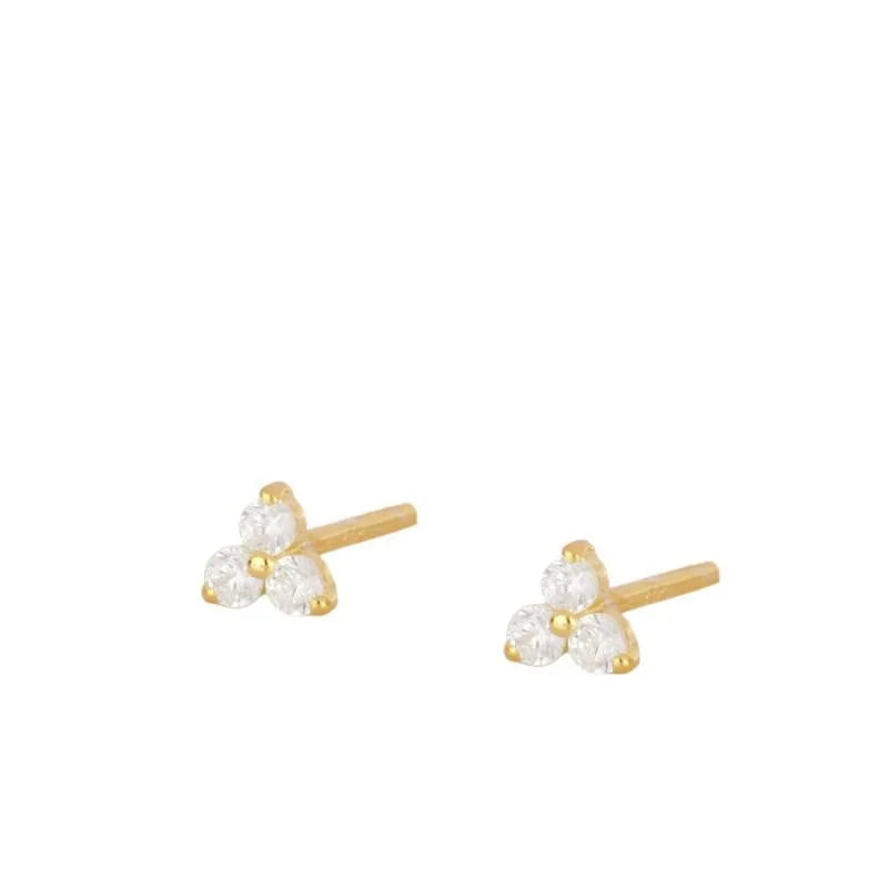 Gold silver color Stud Hoop Earrings for Women Cubic Zirconia Drop Earring Chain Circle earrings 20022 Jewelry