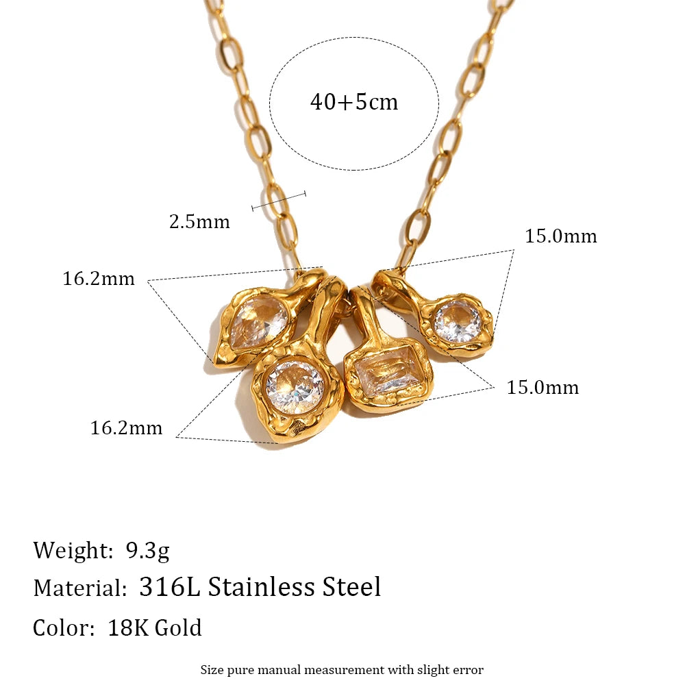 Irregular Zircon Necklace