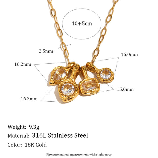 Irregular Zircon Necklace