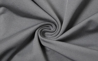 Fabric Details of Gray Asymmetric Two Piece Dress