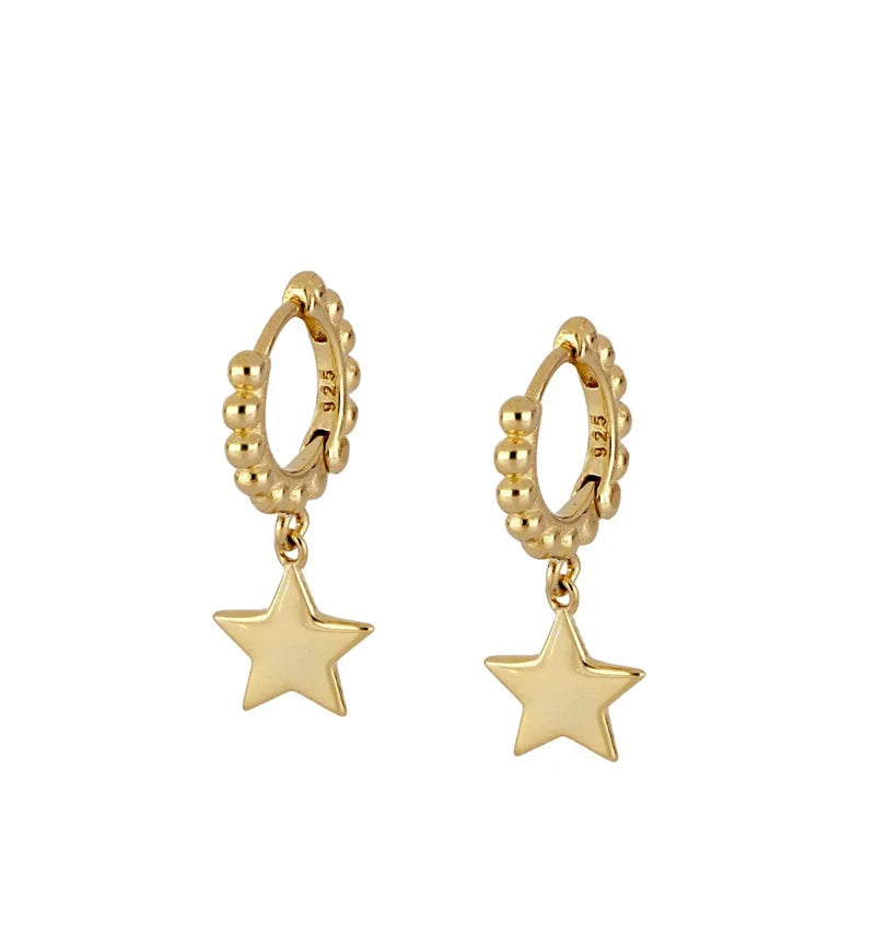 Gold silver color Stud Hoop Earrings for Women Cubic Zirconia Drop Earring Chain Circle earrings 20022 Jewelry