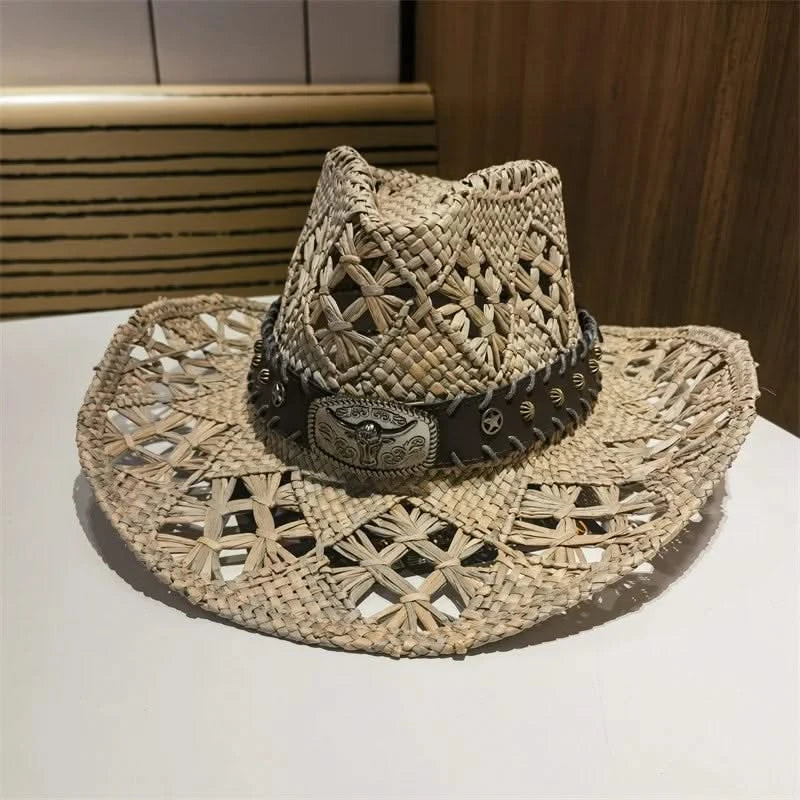 Beach Chic Lafite Straw Cowboy Sun Hat