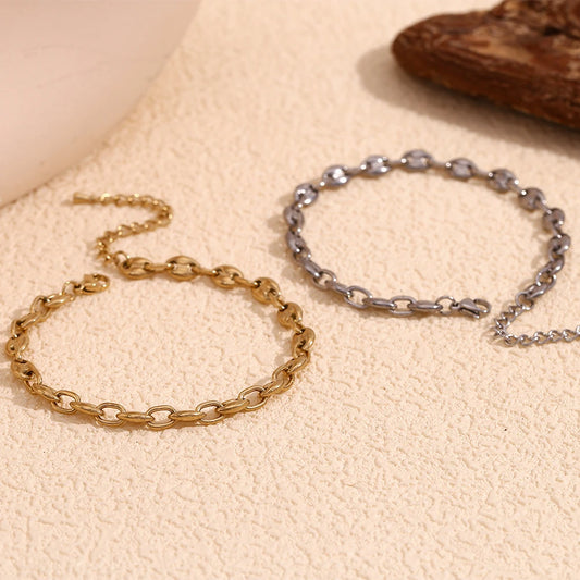 Chain Anklet - 14K Gold Plated Water Resistant Stainless Steel - additional view 7