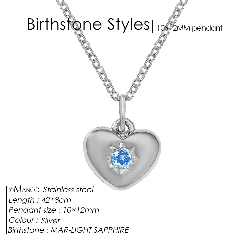 Silver Heart Pendant Necklace