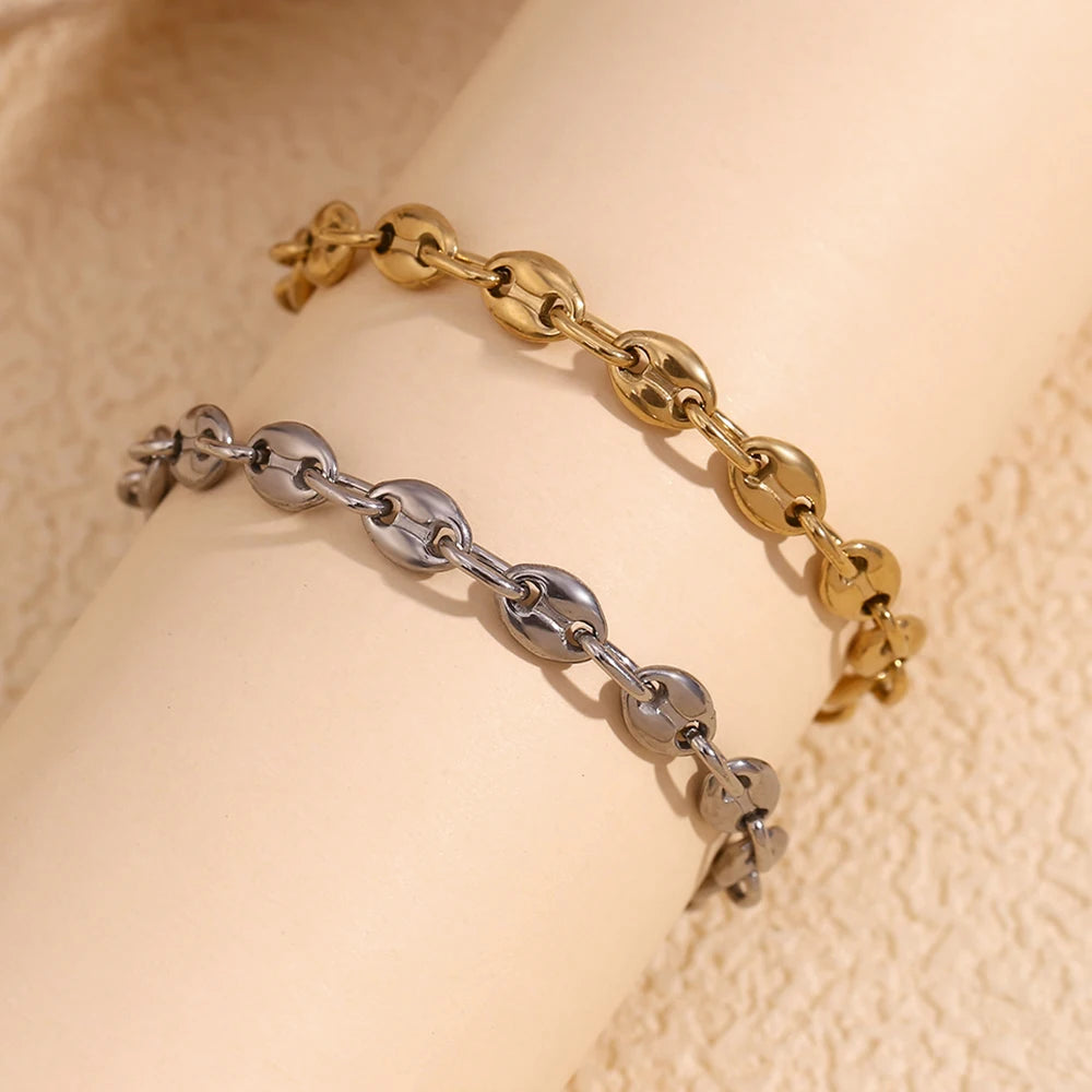 Chain Anklet - 14K Gold Plated Water Resistant Stainless Steel
