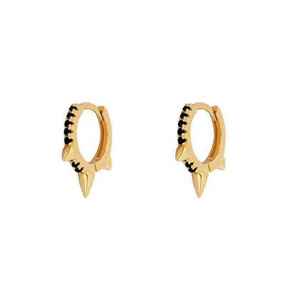 Gold silver color Stud Hoop Earrings for Women Cubic Zirconia Drop Earring Chain Circle earrings 20022 Jewelry