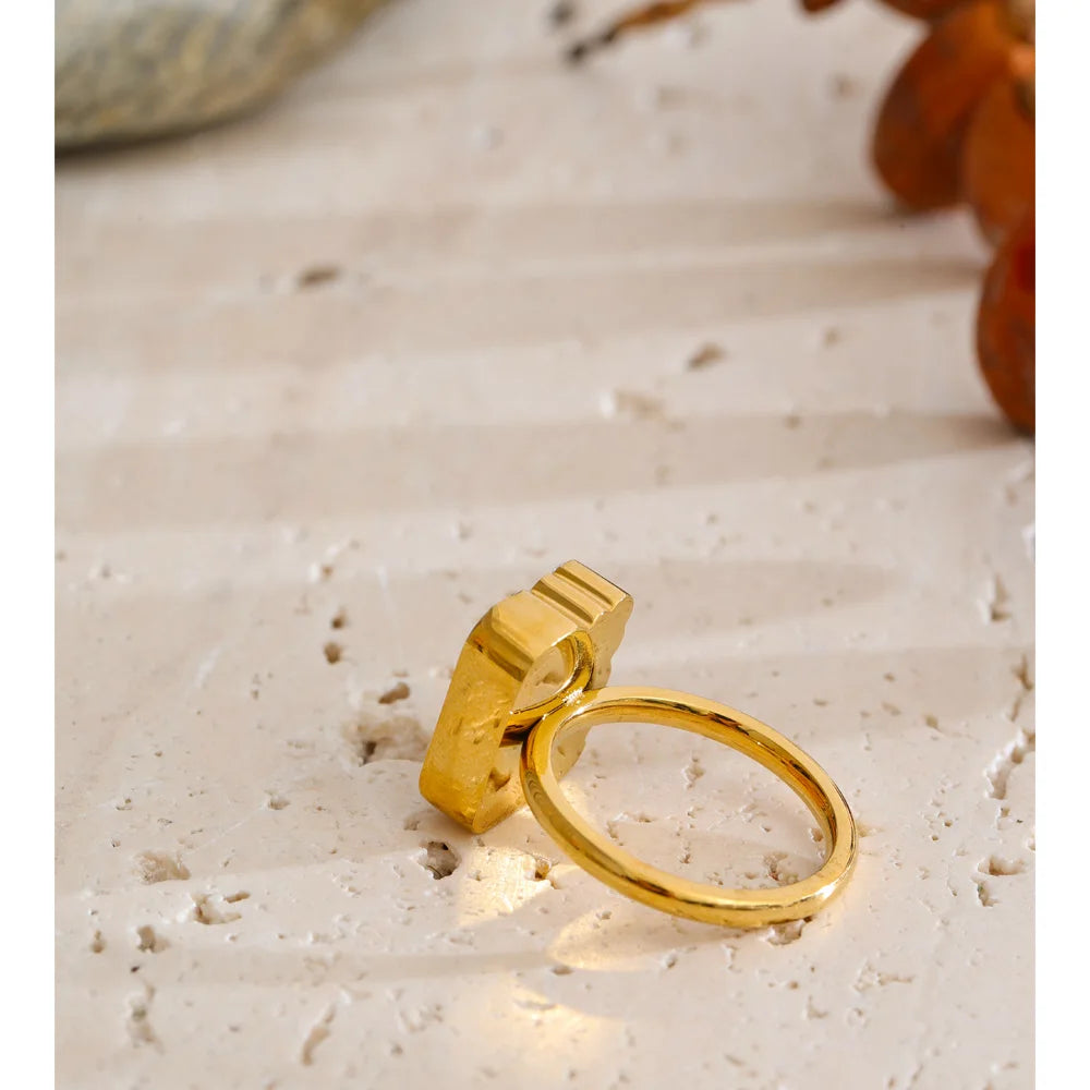 Rectangle Crystal Statement Ring