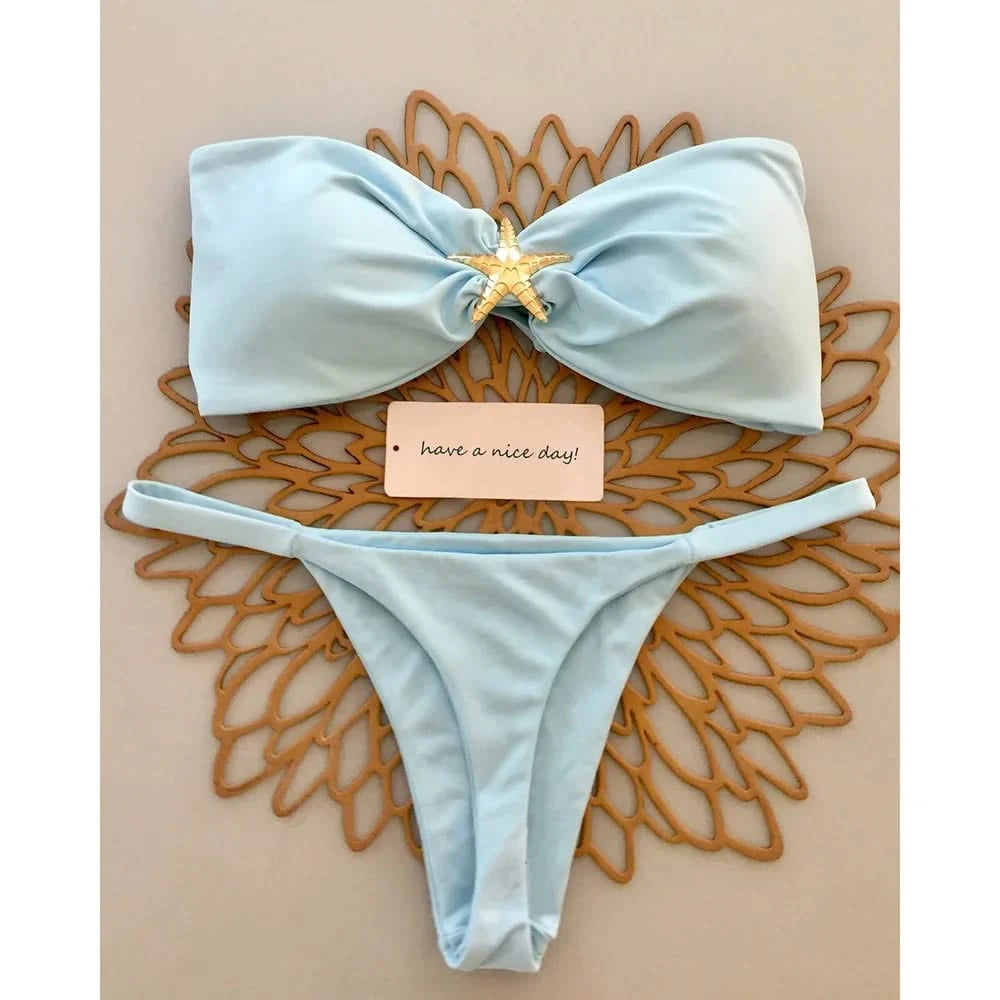 Bikini Bandeau Sexy para Playa - Colección 2025 