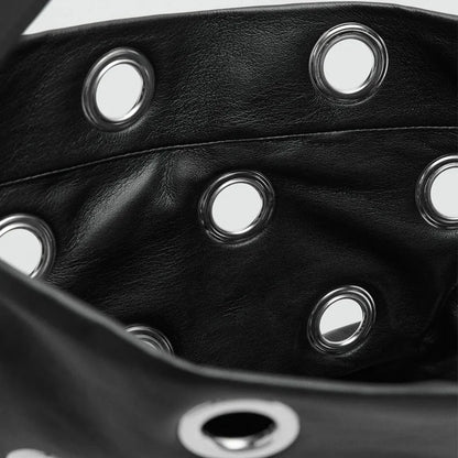 Shoulder Bag - Black Appliques Studded