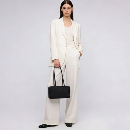 Lightweight Bowler Bag Women Shoulder Purse Black