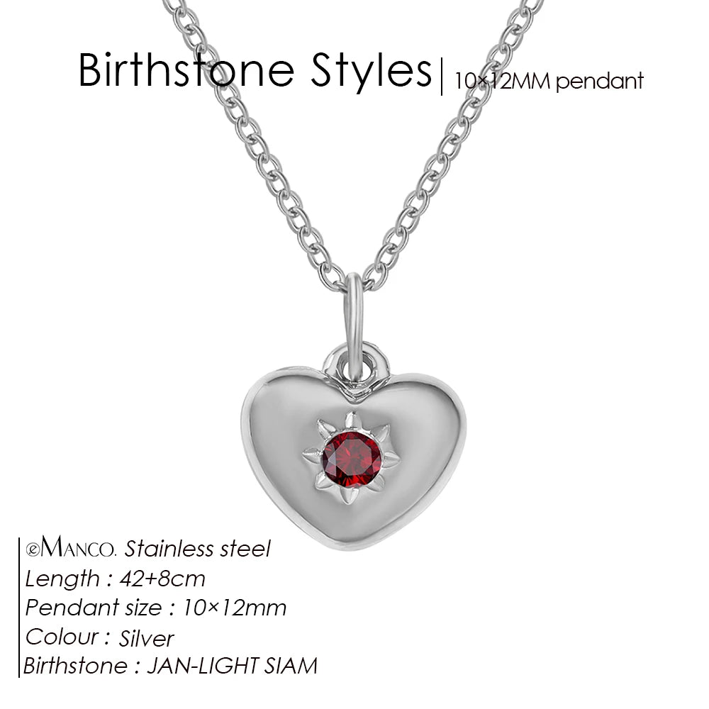 Silver Heart Pendant Necklace