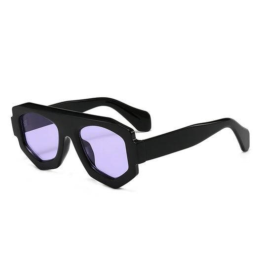 Irregular Square Sunglasses - Retro Shades UV400 - model wearing new