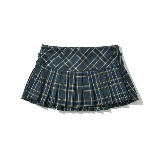 Preppy Pleated Plaid Mini Skirt – Vintage Style