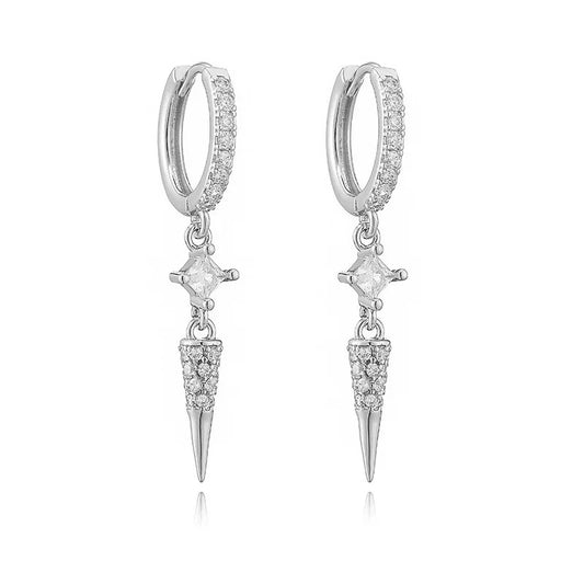 Zara Gold Water Drop Cone Stud Earrings