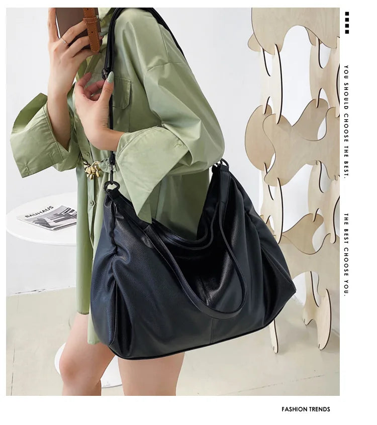 Soft Slouchy Hobo Tote Bag