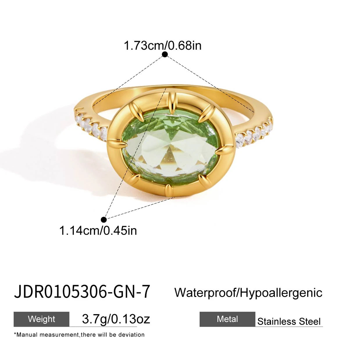 Geometric Zircon Ring