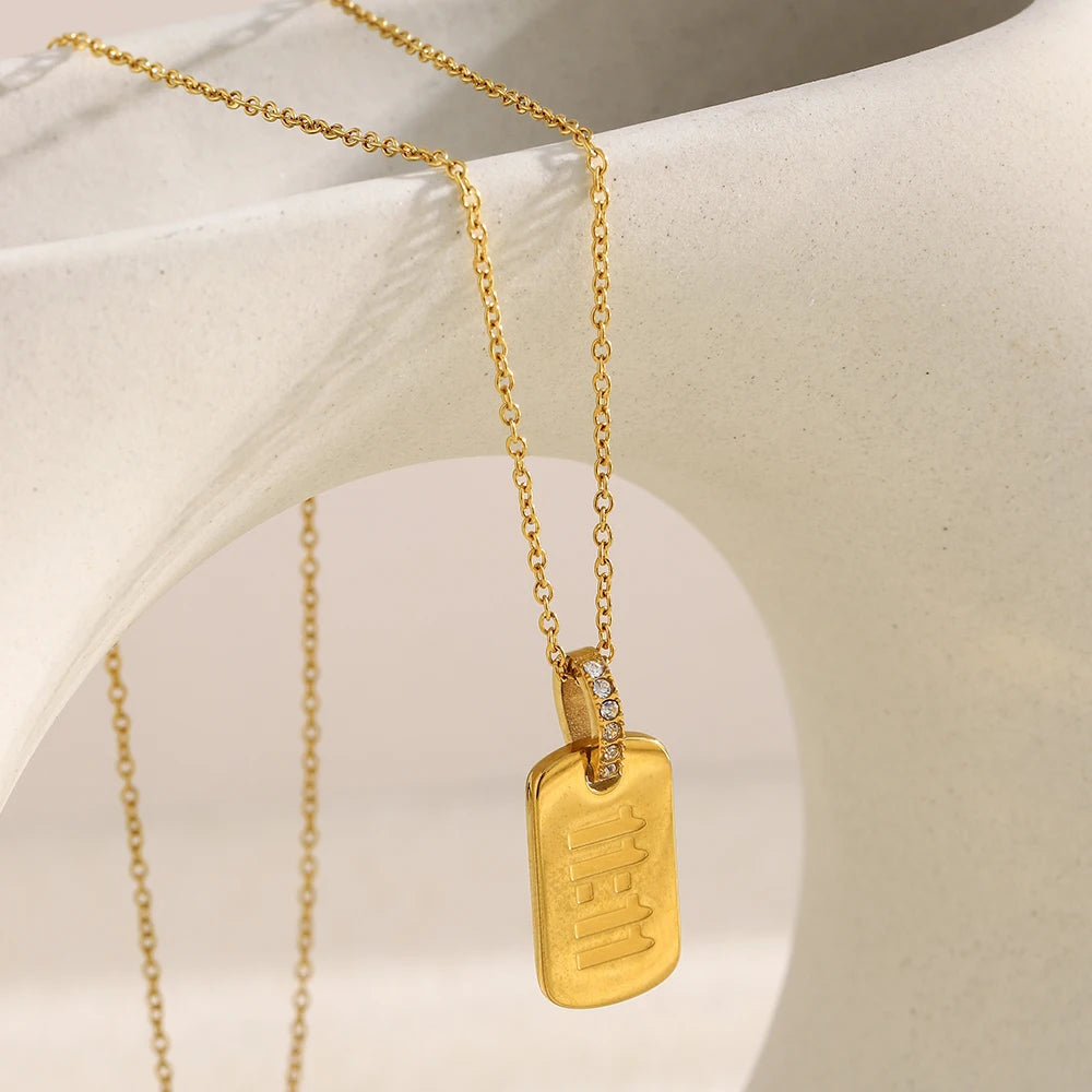 Mia Gold Zircon 11:11 Pendant Necklace
